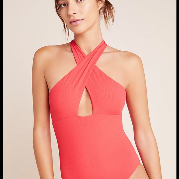 Anthropologie Other - Anthropologie ONIA red Ribbed One piece new 🐚🐚